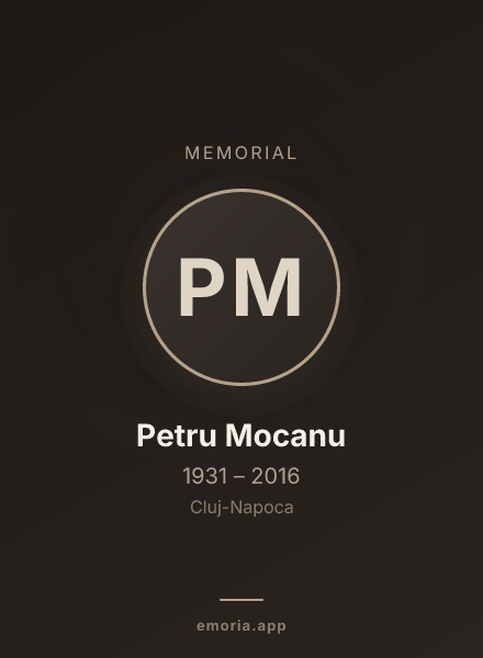 Memorial portrait of Petru Mocanu