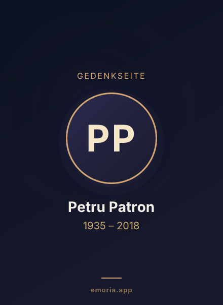 Gedenkportrait von Petru Patron
