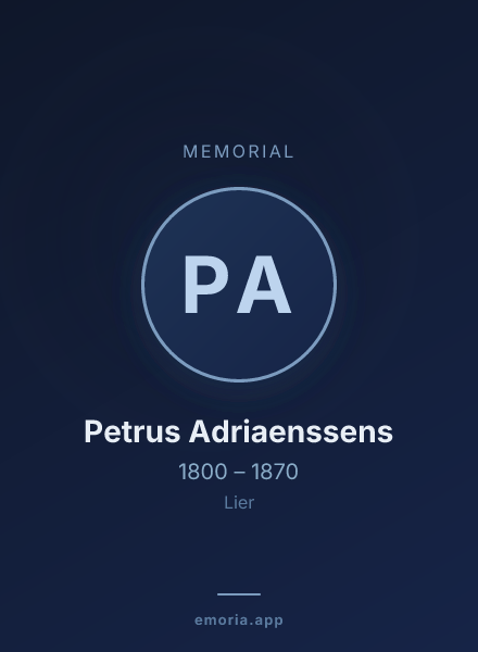 Memorial portrait of Petrus Adriaenssens