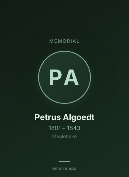 Memorial portrait of Petrus Algoedt
