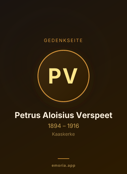 Gedenkportrait von Petrus Aloisius Verspeet