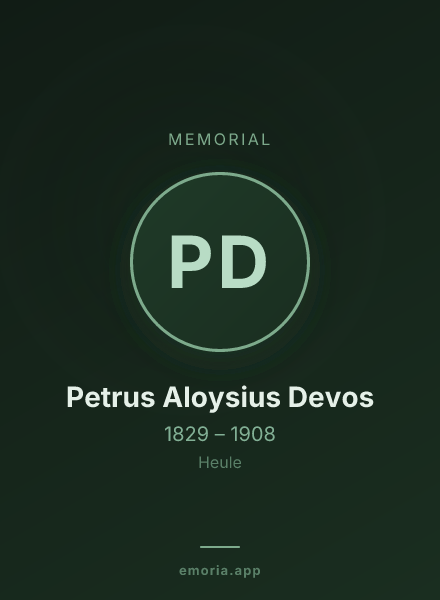 Memorial portrait of Petrus Aloysius Devos
