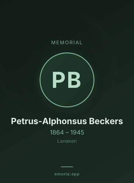 Memorial portrait of Petrus-Alphonsus Beckers