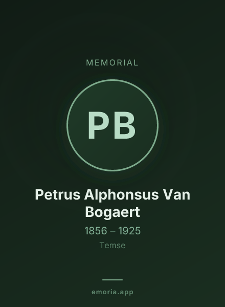 Memorial portrait of Petrus Alphonsus Van Bogaert