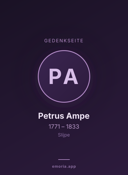 Gedenkportrait von Petrus Ampe