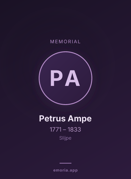 Memorial portrait of Petrus Ampe