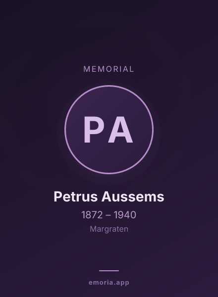 Memorial portrait of Petrus Aussems