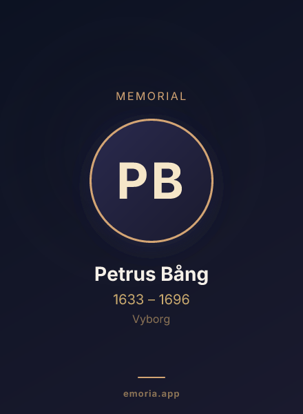 Memorial portrait of Petrus Bång