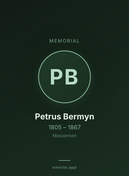 Memorial portrait of Petrus Bermyn