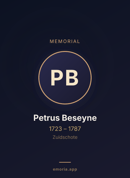 Memorial portrait of Petrus Beseyne