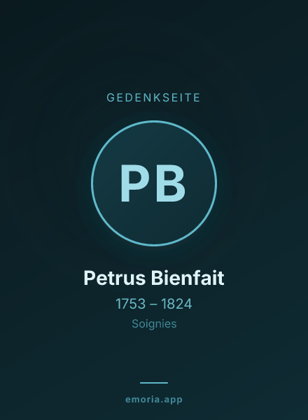 Gedenkportrait von Petrus Bienfait