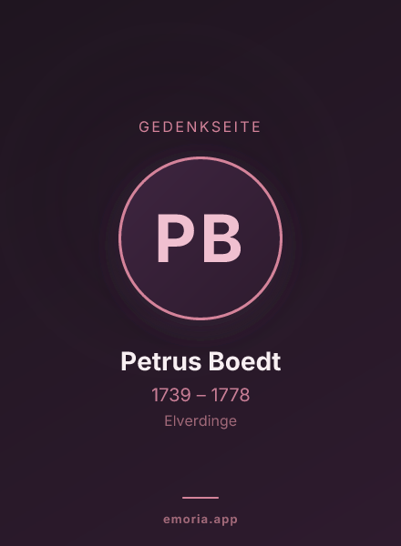 Gedenkportrait von Petrus Boedt
