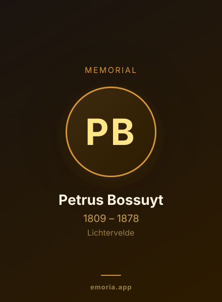 Memorial portrait of Petrus Bossuyt