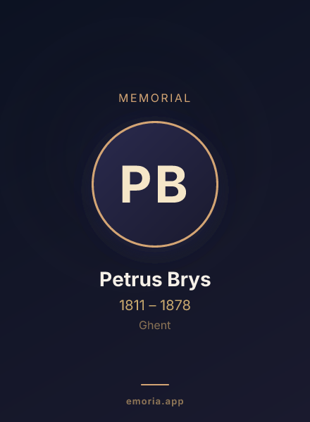 Memorial portrait of Petrus Brys