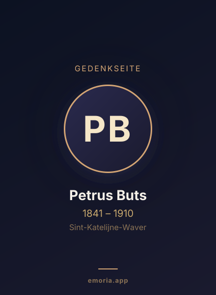 Gedenkportrait von Petrus Buts