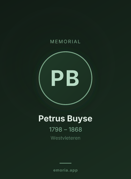 Memorial portrait of Petrus Buyse