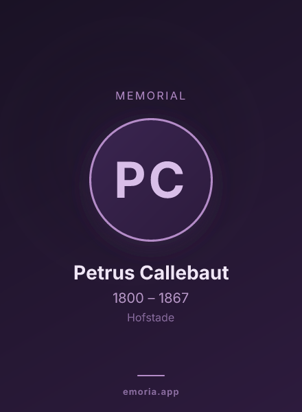 Memorial portrait of Petrus Callebaut