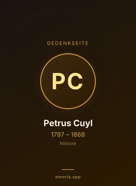 Gedenkportrait von Petrus Cuyl