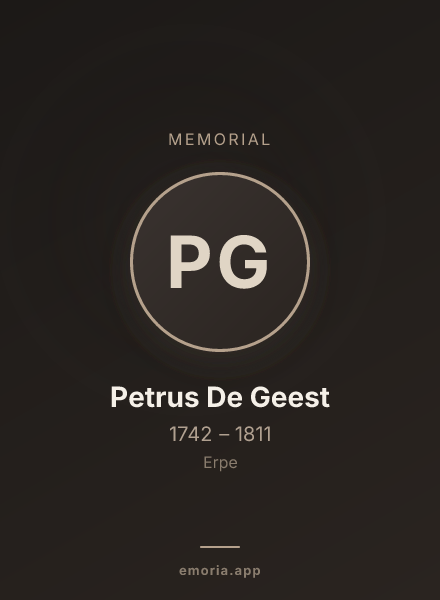 Memorial portrait of Petrus De Geest