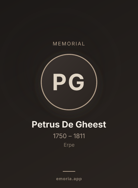 Memorial portrait of Petrus De Gheest