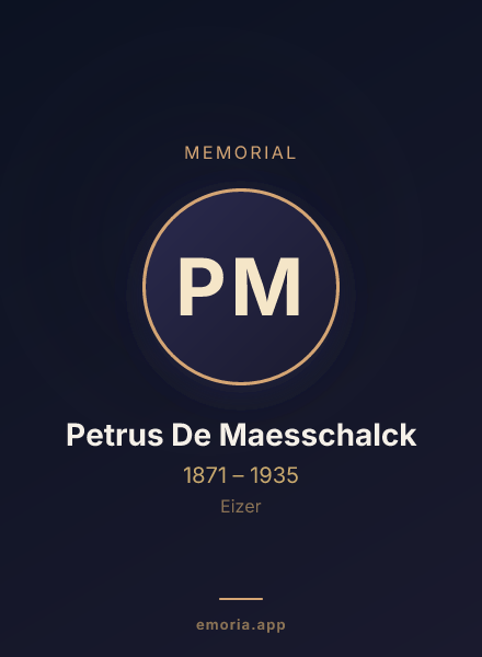 Memorial portrait of Petrus De Maesschalck