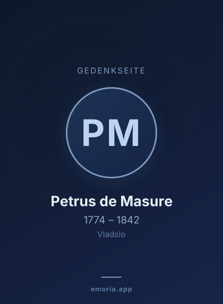 Gedenkportrait von Petrus de Masure