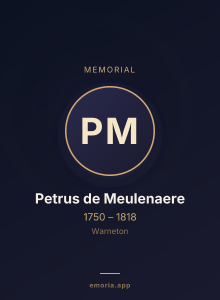 Memorial portrait of Petrus de Meulenaere