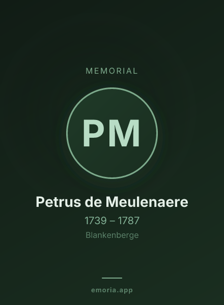 Memorial portrait of Petrus de Meulenaere