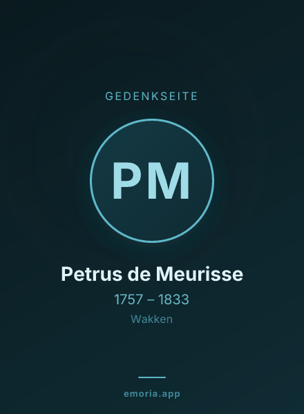 Gedenkportrait von Petrus de Meurisse