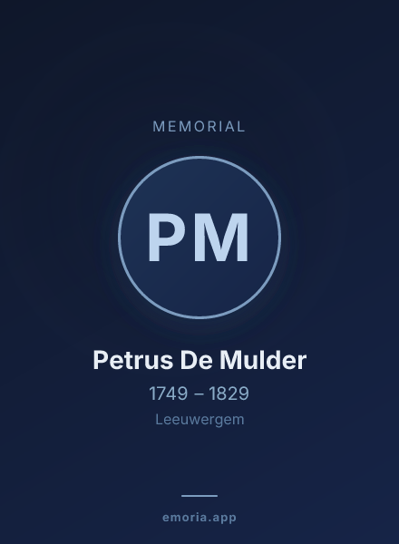 Memorial portrait of Petrus De Mulder