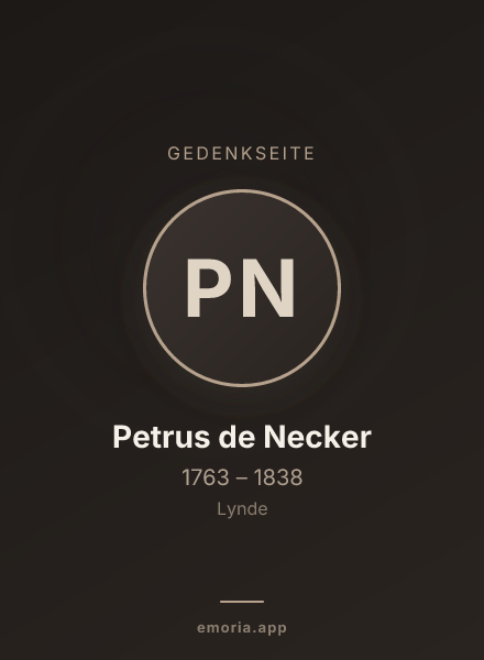 Gedenkportrait von Petrus de Necker