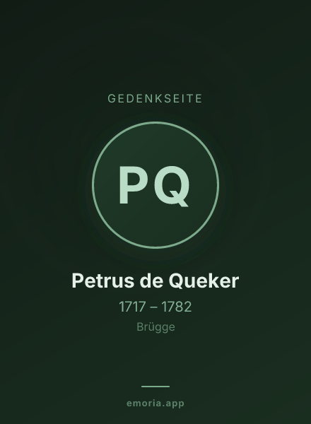 Gedenkportrait von Petrus de Queker