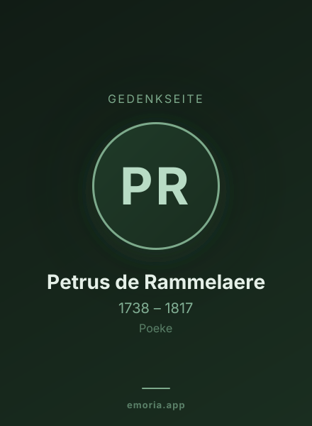 Gedenkportrait von Petrus de Rammelaere