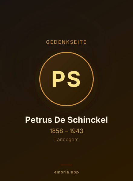 Gedenkportrait von Petrus De Schinckel