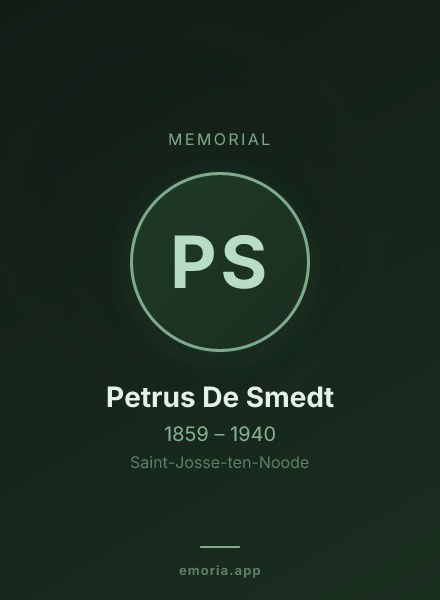 Memorial portrait of Petrus De Smedt