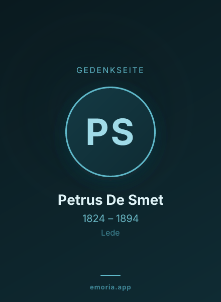 Gedenkportrait von Petrus De Smet