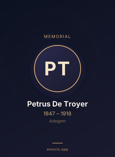 Memorial portrait of Petrus De Troyer