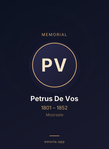 Memorial portrait of Petrus De Vos