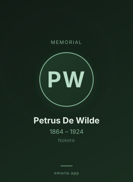 Memorial portrait of Petrus De Wilde