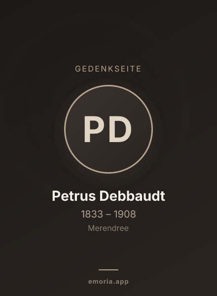 Gedenkportrait von Petrus Debbaudt