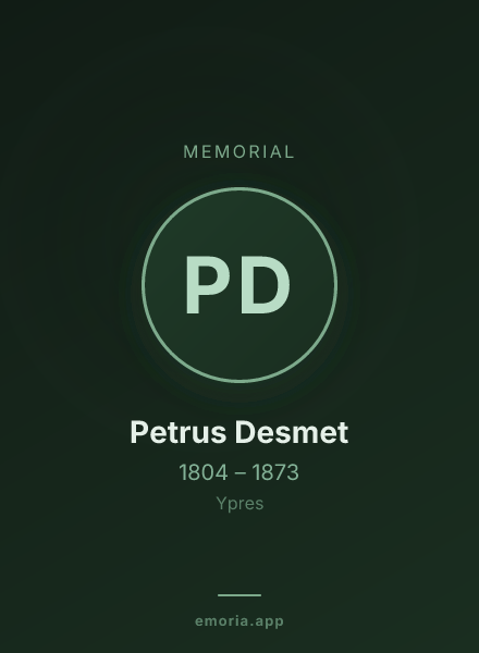 Memorial portrait of Petrus Desmet