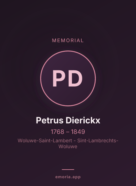 Memorial portrait of Petrus Dierickx