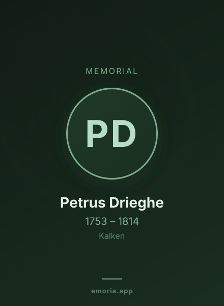 Memorial portrait of Petrus Drieghe