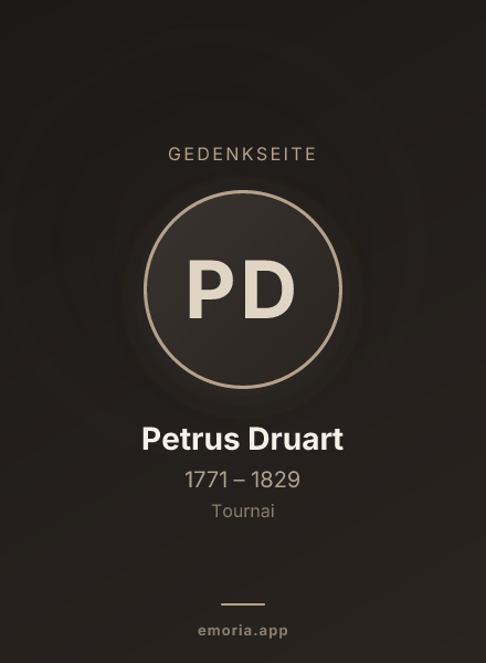 Gedenkportrait von Petrus Druart