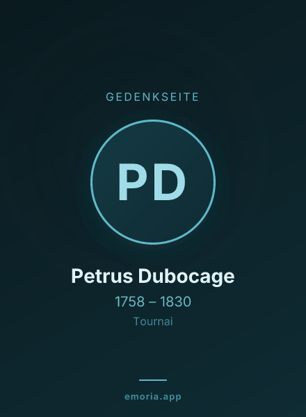 Gedenkportrait von Petrus Dubocage