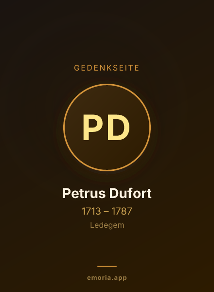 Gedenkportrait von Petrus Dufort