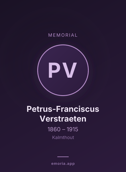Memorial portrait of Petrus-Franciscus Verstraeten
