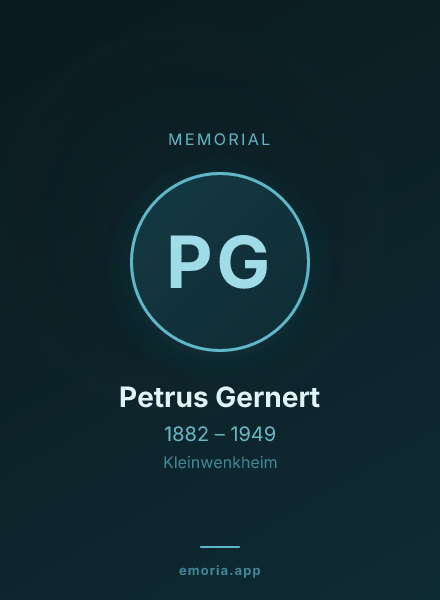 Memorial portrait of Petrus Gernert