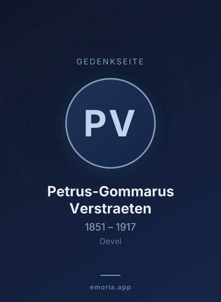 Gedenkportrait von Petrus-Gommarus Verstraeten