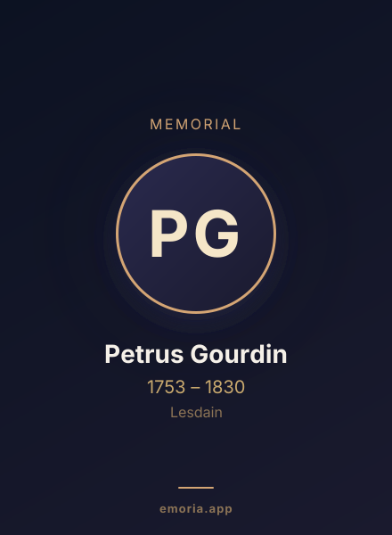 Memorial portrait of Petrus Gourdin